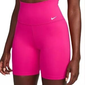 Nike Women's Pink High-Waisted Shorts